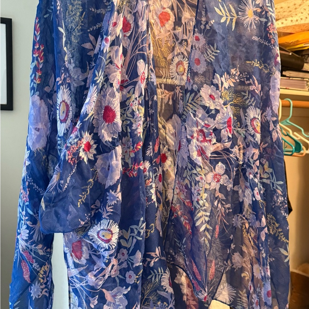 Coldwater Creek Sheer Floral Kimono